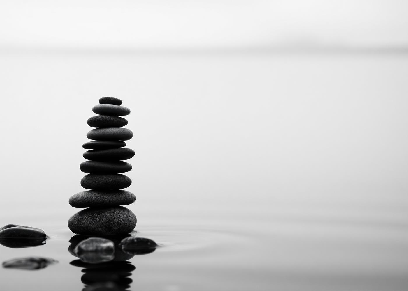 Balanced stone stack